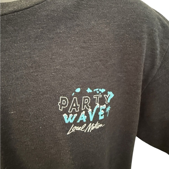 LOCAL MOTION Hawaii Party Wave Tee Shirt Men M Medium - Picture 3 of 6